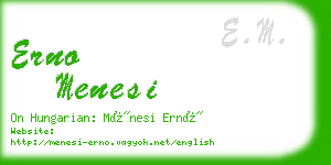 erno menesi business card